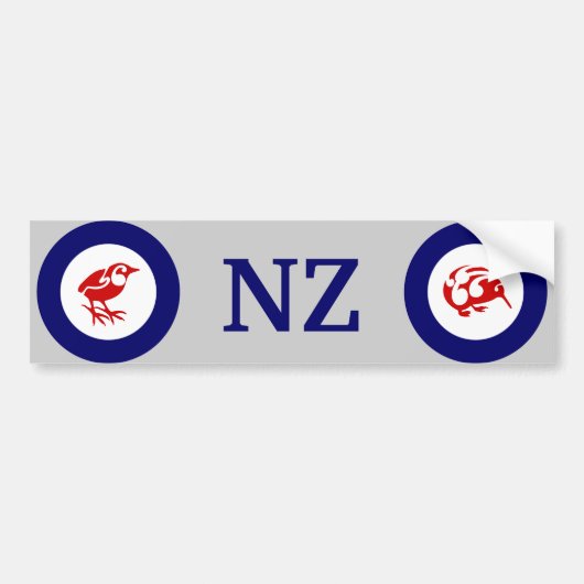 NZ KIWI en Rock Wren bumpersticker (Voorkant)