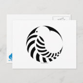 NZ Kiwi / Silver Fern Emblem Briefkaart (Voorkant / Achterkant)