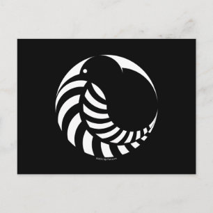 NZ Kiwi / Silver Fern Emblem Briefkaart
