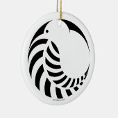 NZ Kiwi / Silver Fern Emblem Keramisch Ornament (Rechts)