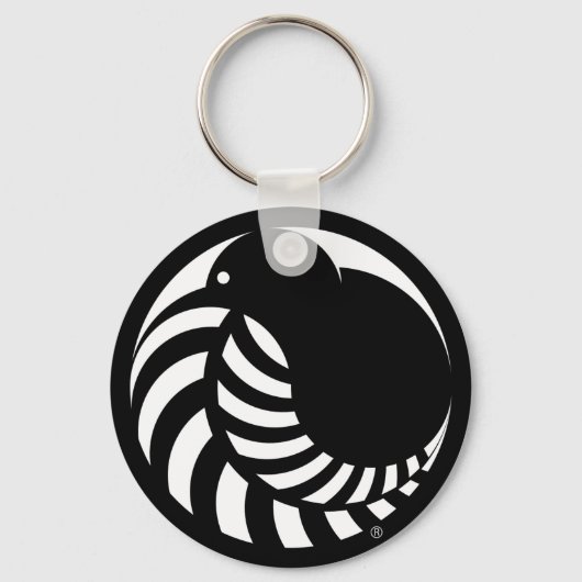 NZ Kiwi / Silver Fern Emblem Sleutelhanger (Voorkant)