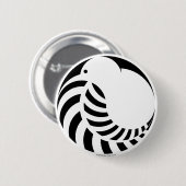 NZ Kiwi/Silver Fern Ronde Button 5,7 Cm (Voorkant /achterkant)