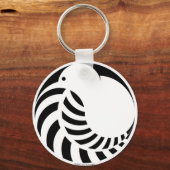 NZ Kiwi/Silver Fern Sleutelhanger (Voorkant)