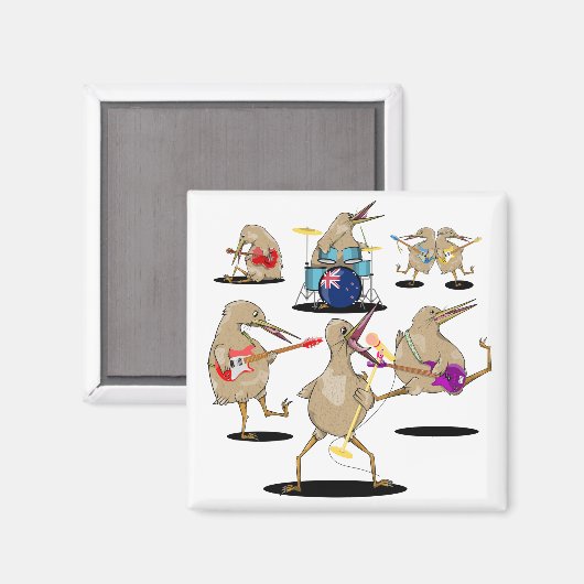 NZ Music Kiwi Band Magneet (Voorkant / Achterkant)