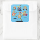 NZ Music Kiwi Band Vierkante Sticker (Tas)