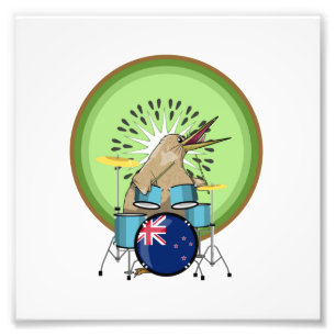 NZ-muziek Kiwi drumming Foto Afdruk