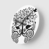 NZ Native Birds - horloge murale ronde (Angle)