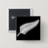 NZ Silver Fern National Emblem Patriotic Button (Voorkant /achterkant)