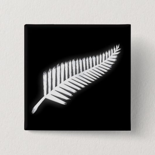 NZ Silver Fern National Emblem Patriotic Button (Voorkant)