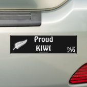 NZ Silver Fern National Emblem Patriotic Gift Bumpersticker (Op auto)
