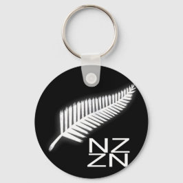 NZ Silver Fern National Emblem Patriotic Sleutelha Sleutelhanger