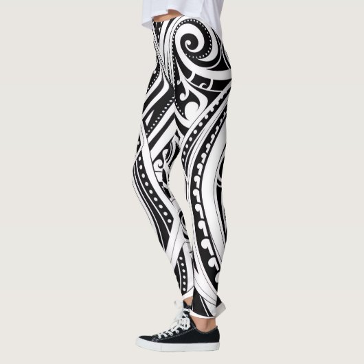 NZKULTURE dresseur leggings unique maori design (Gauche)