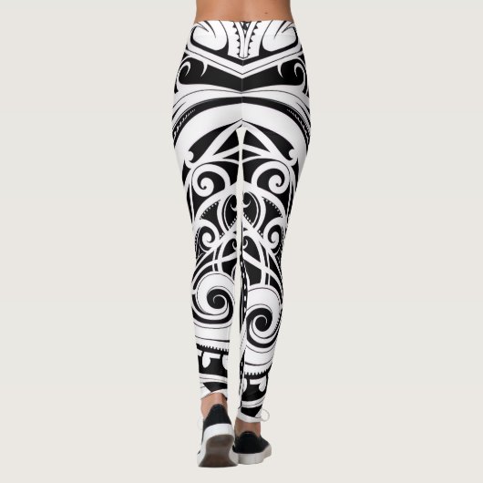 NZKULTURE Trainer leggings Uniek Māori ontwerp (Achterkant)