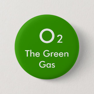 O, 2, The Green Gas - Gepersonaliseerd Ronde Button 5,7 Cm