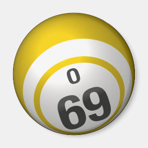 O 69 bingo ball magnet magneet