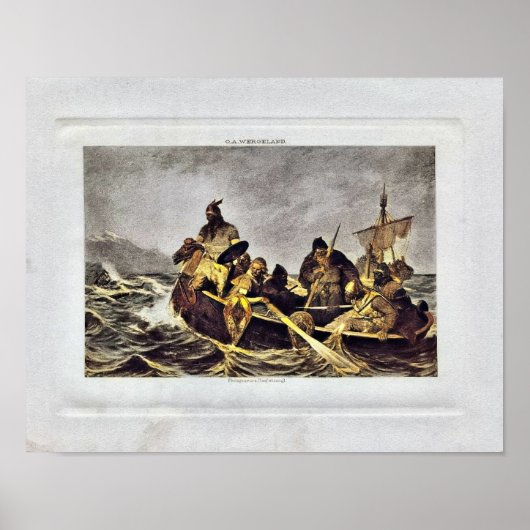 O A Wergeland, Vikings, Leif Ericson Poster (Voorkant)