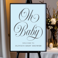 O Baby Elegant Blauwe Jongens Baby Shower Welkom B