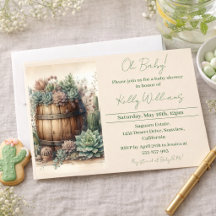 O Baby! Rustieke Vetplanten & Cactussen Baby Showe