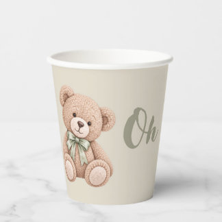 O, baby! Teddybeer baby shower papieren bekers