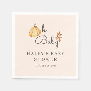 O Baby Watercolor Pompoen Herfst Landelijke Baby S Servet