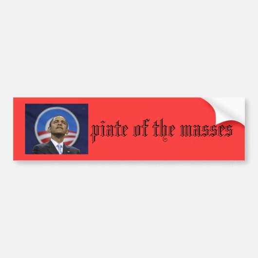 o(bama)piaat van de massa's bumpersticker (Voorkant)