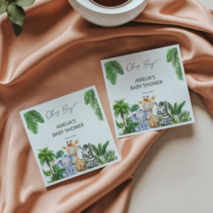O Boy Jungle Dieren Safari Jongen Baby Shower Servet
