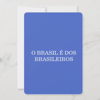 O Brasil is van de Brazilianen Patriottische Brazi Bedankkaart