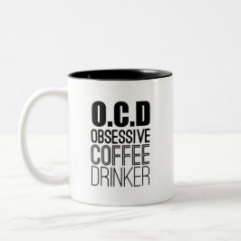 O.C.D Obsessieve Koffiedrinker Koffieliefhebber Hu Tweekleurige Koffiemok