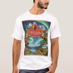 O Canada Collage – T-Shirt Vintage Fierté Canadien