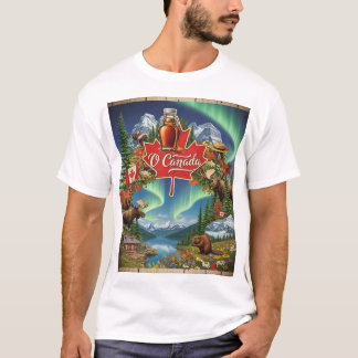 O Canada Collage – T-Shirt Vintage Fierté Canadien