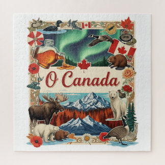 O Canada Collage – Vintage Patriotische legpuzzel