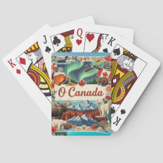 O Canada Collage – Vintage Patriottische speelkaar Pokerkaarten