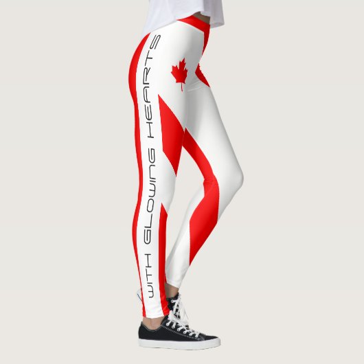 O Canada ik hou van je (met stromend hart) Leggings (Rechts)