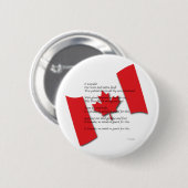 O Canada Ronde Button 5,7 Cm (Voorkant /achterkant)
