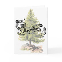 O, carte de Noël de Tannenbaum