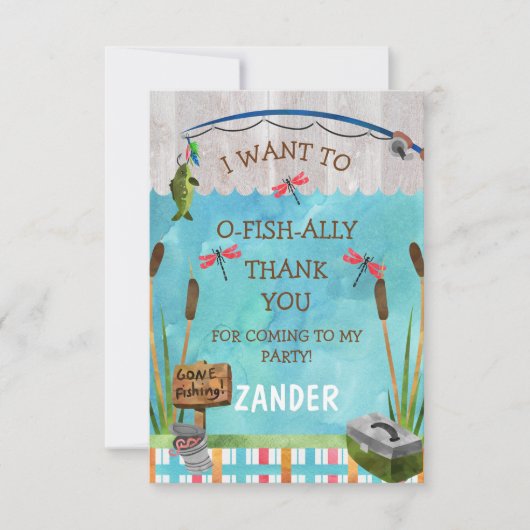 O Carte de remerciements de poisson (Devant)