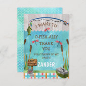 O Carte de remerciements de poisson (Devant / Derrière)