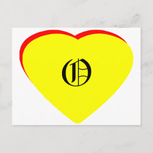 "O" Coeur Jaune Rouge Faire-part de mariage Le MUS