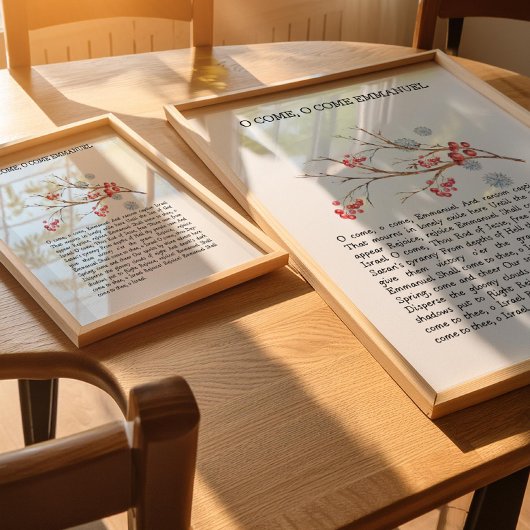 O Come Emmanuel Kerstlied Poster