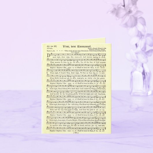 "O Come, O Come, Emmanuel" Carte de voeux de l'Ave