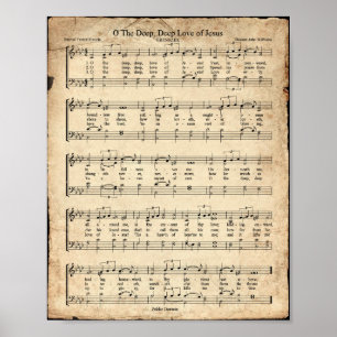 O De diepe liefde van Jezus Hymn print