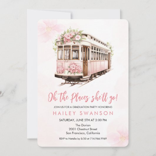 O, de plaatsen waar ze zal komen Uitnodiging (Voorkant)