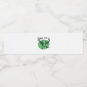 O Dear O Dear Green Minimal Modern Design  Waterfles Etiket (Enkel label)