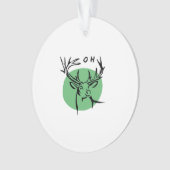 O Dear O Dear Green Minimal ModernAcrylic Ornament (devant)