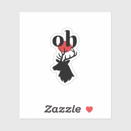 O Dear O Dear Red Artistic Expression  Sticker (Vel)