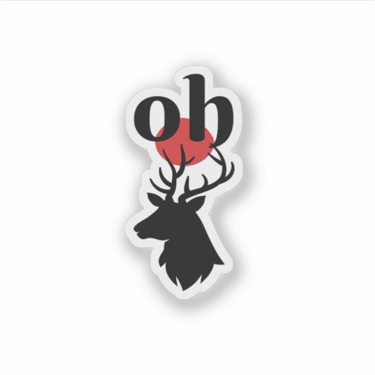 O Dear O Dear Red Artistic Expression Sticker (Voorkant)