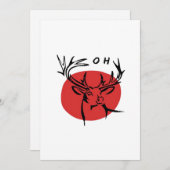 O Dear O Dear Red Retro Classic Design Feestdagenkaart (Voorkant / Achterkant)