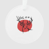 O Dear O Dear Red Retro Classic Design Ornament (voorkant)