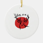 O Dear O Dear Red Retro Classic Design Ornament (Voorkant)