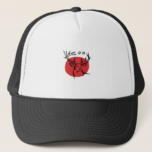 O Dear O Dear Red Retro Classic Design Trucker Pet (Voorkant)